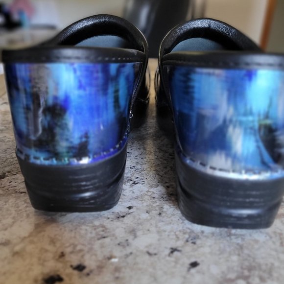 Dansko blue silver black swirl shoes BRAND NEW NEVER WORN size 39 - US 8.5-9 - Picture 2 of 6